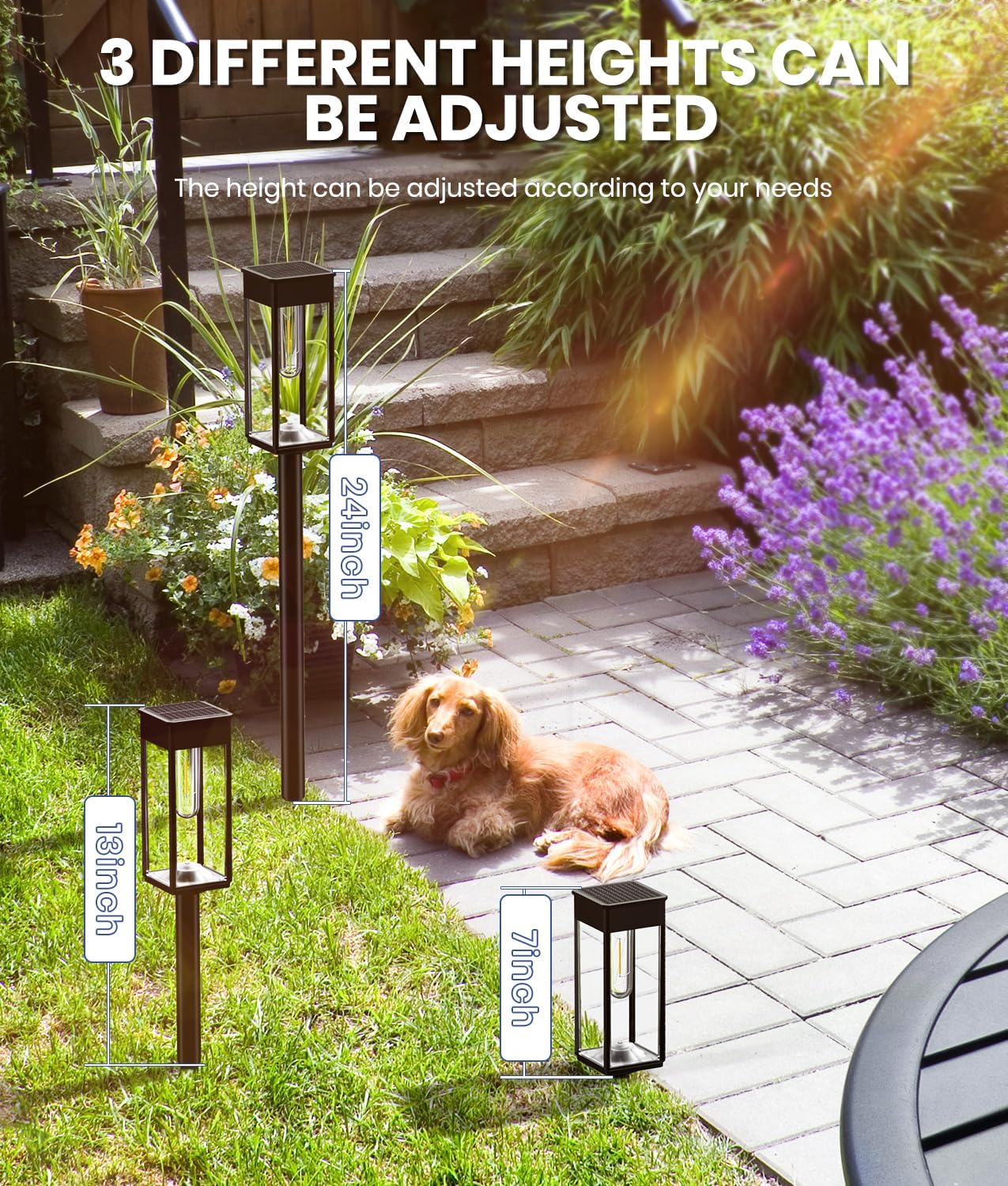 8 Pack Bright Solar Pathway Lights, IP65 Waterproof Outdoor Garden Path Lights, Solar Powered for Yard, Lawn, Walkway, Driveway Landscape Lighting (Cool White)