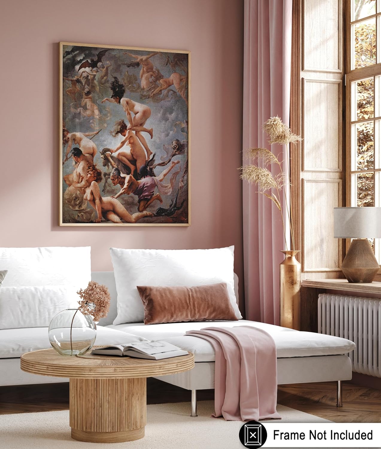 Poster Master Vintage Witches Going to their Sabbath Poster - Retro Naked Witches Print - Halloween Art - Pagan Art - Gift for Men & Women - Gothic Decor for Bedroom or Dorm - 11x14 UNFRAMED Wall Art