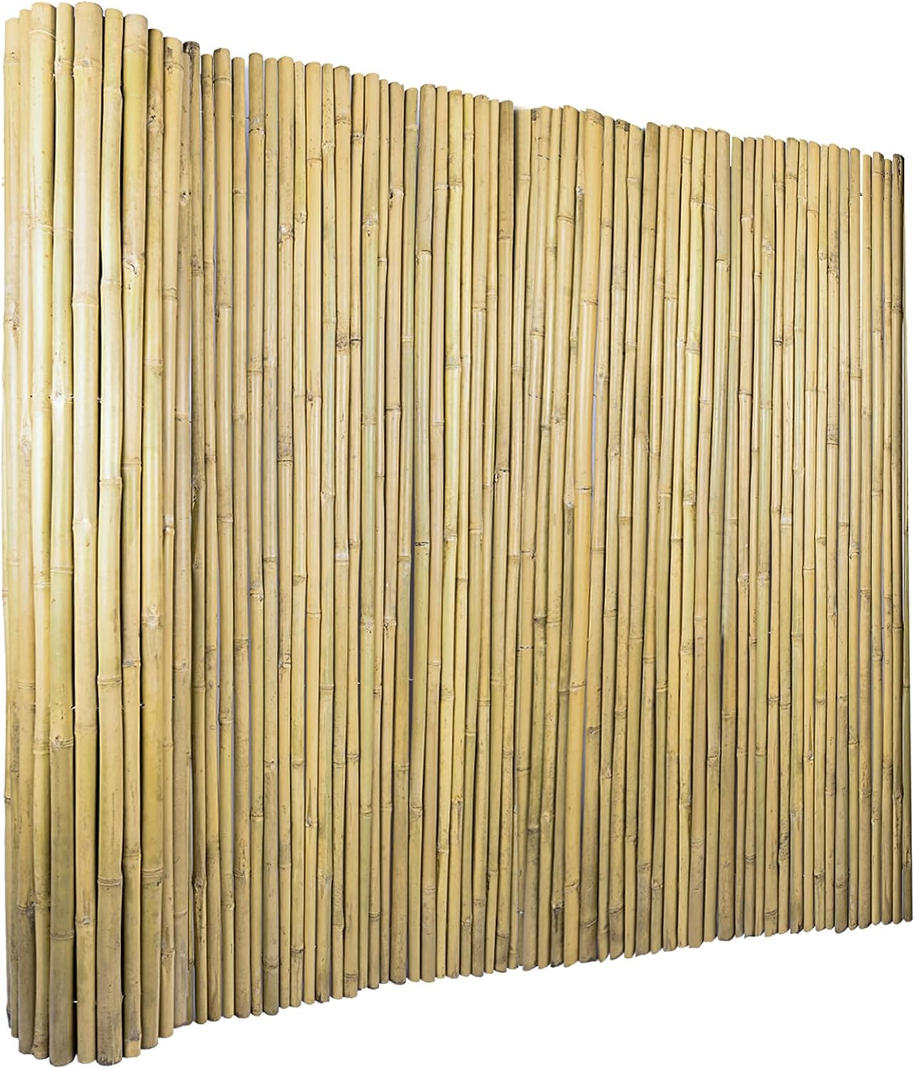 4Ft High x 6 Ft Long x 0.7In D Bamboo Screen, Natural Bamboo Fence Rolls, Eco-Friendly Fencing for Outdoor Balcony Patio Garden Border Pool