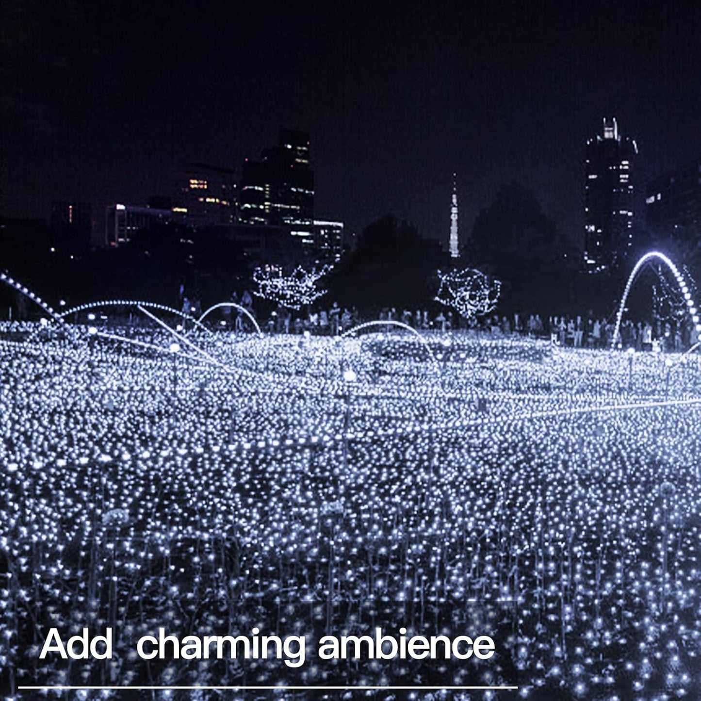 suddus 33ft 100 LED Outdoor String Lights, White Fairy Lights Battery Operated with Remote, Led Twinkle Lights for Bedroom, Backyard, Wedding, Tree, Mason Jar, Wall, Centerpiece, Christmas