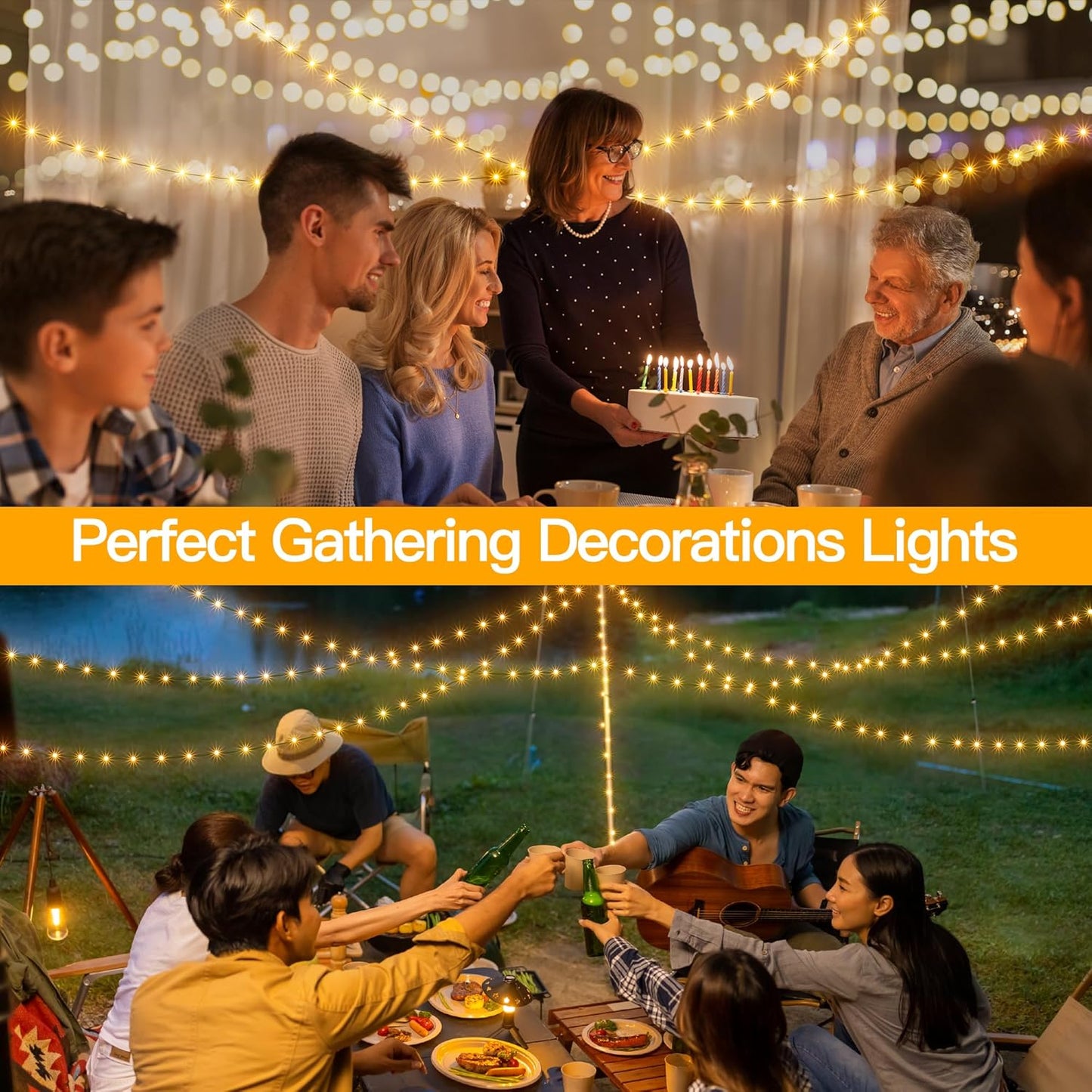 Ollny Christmas Lights 1000 LED 330 FT, IP67 Waterproof Plug in Christmas Tree Lights with Remote, 8 Modes, 3 Timers, Dimmable, House Xmas Indoor Decorations String Light (Warm White)