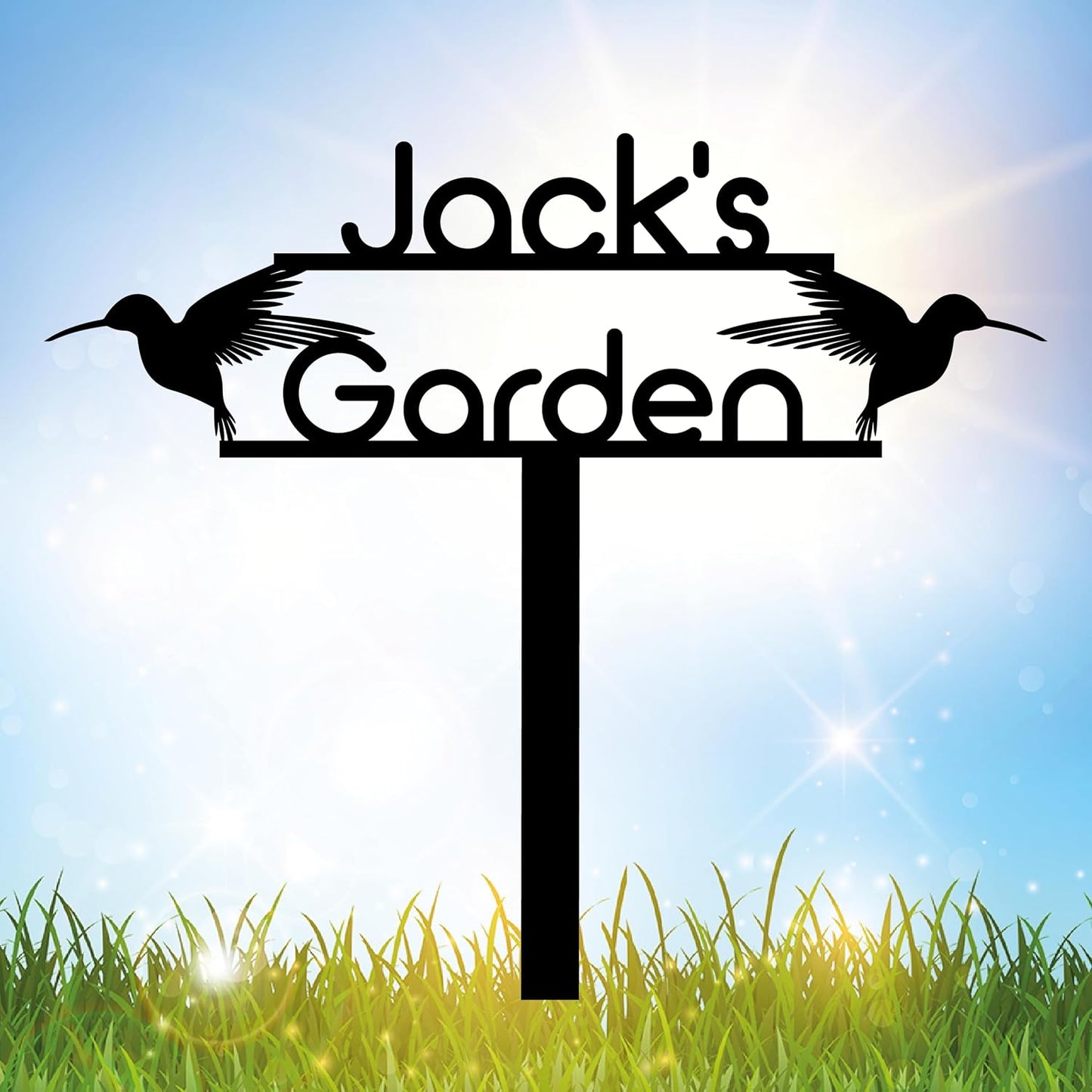 Personalized Metal Garden Sign with Stake, Custom Garden Decor for Outdoor, Custom Family Name Sign, Patio Decorations, Lawn Art, Farmhouse Decorative, Housewarming Gift (CstmDesign9)