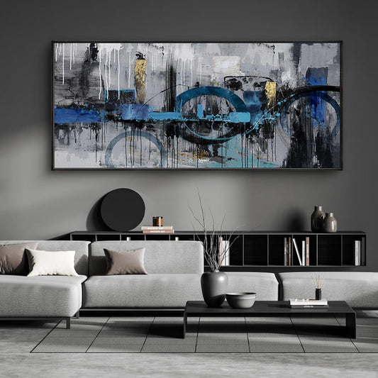 KLAKLA Extra Large Wall Art 86x29 Inches - Abstract Huge Canvas Picture Wall Decor Living Room Oversized Artwork for Walls Bedroom Office Decoration Modern Frame Wall Art