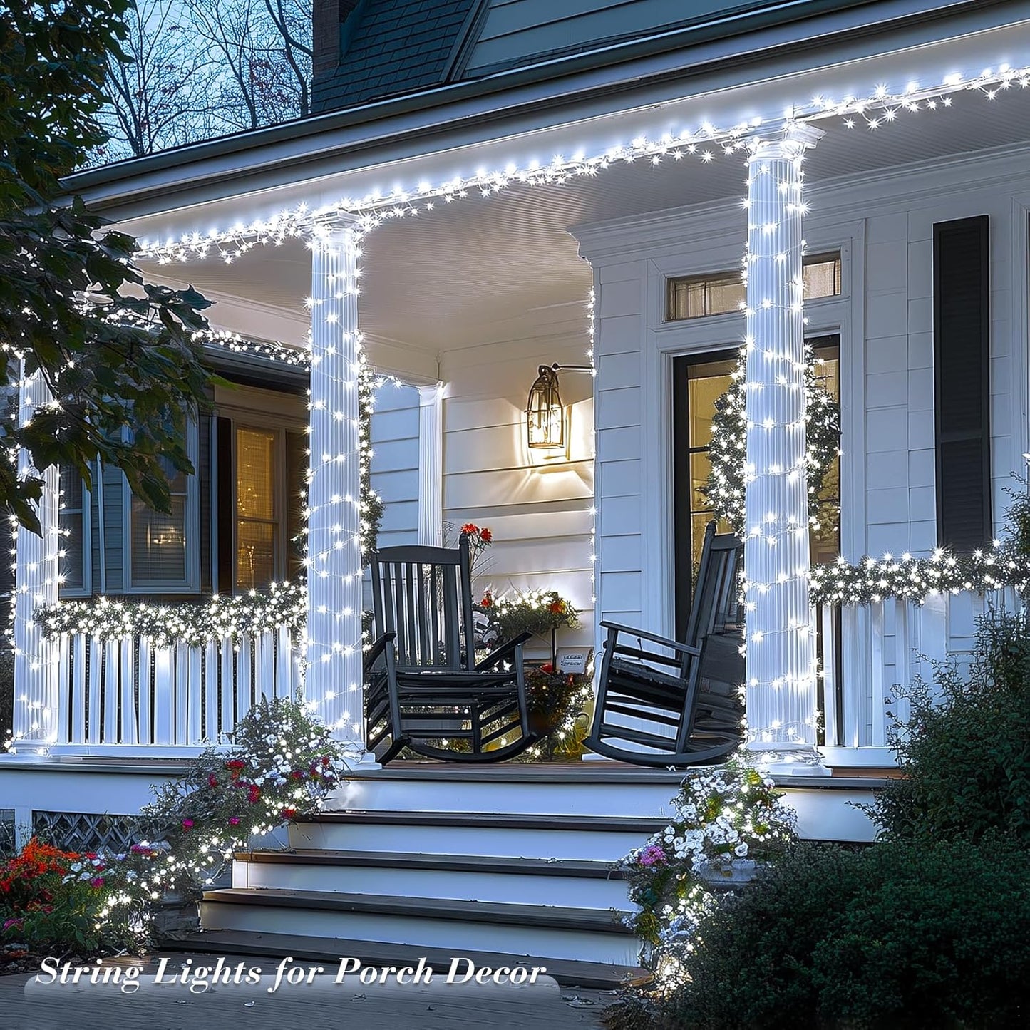 JMEXSUSS 168FT 600 LED White String Lights Outdoor Waterproof with Remote Indoor Christmas String Lights Cool White Christmas Tree Lights Plug in for Room Wedding Holiday Christmas Decorations