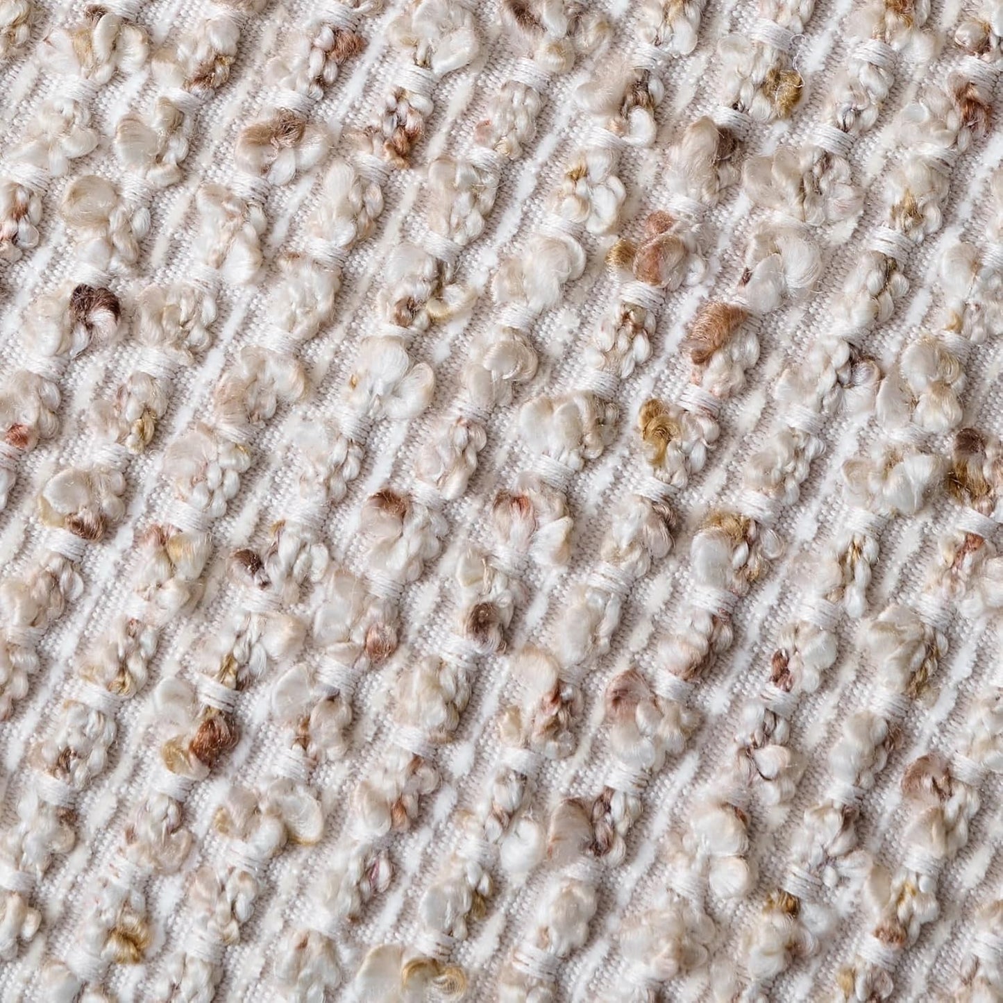 Striped Throw Pillow Covers 24x24 Set of 2 Beige Textured Boucle Chic Morden Boho Accent Farmhouse Square Decorative Couch Pillow Covers for Home Decor Bed Sofa Living Room