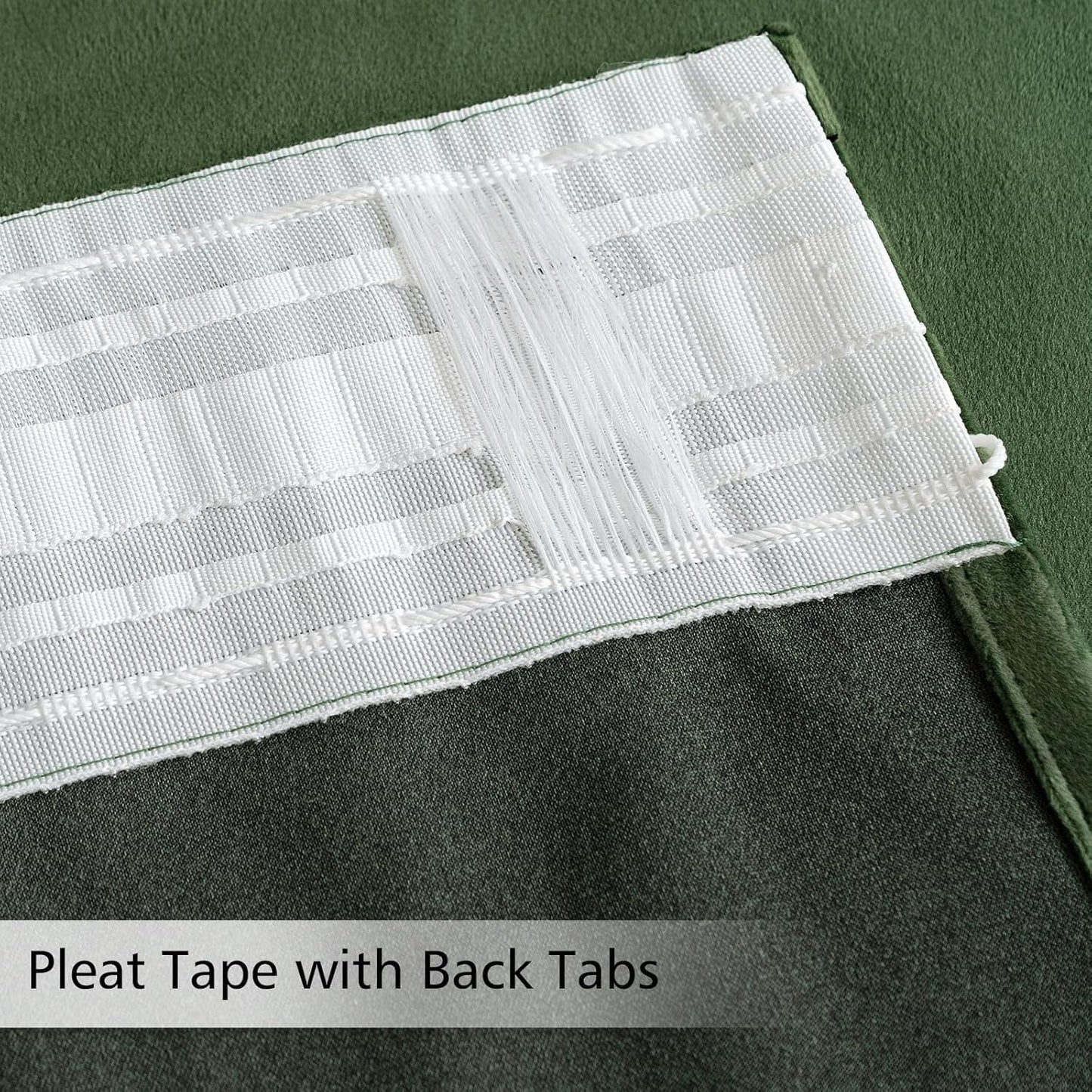 MIULEE Olive Green Velvet Curtains 84 inches 2 Panels - Pinch Pleated Luxury Room Darkening Window Drapes for Bedroom Living Room Blackout Thermal Insulated Super Soft, Back Tab Rod Pocket, W52 x L84