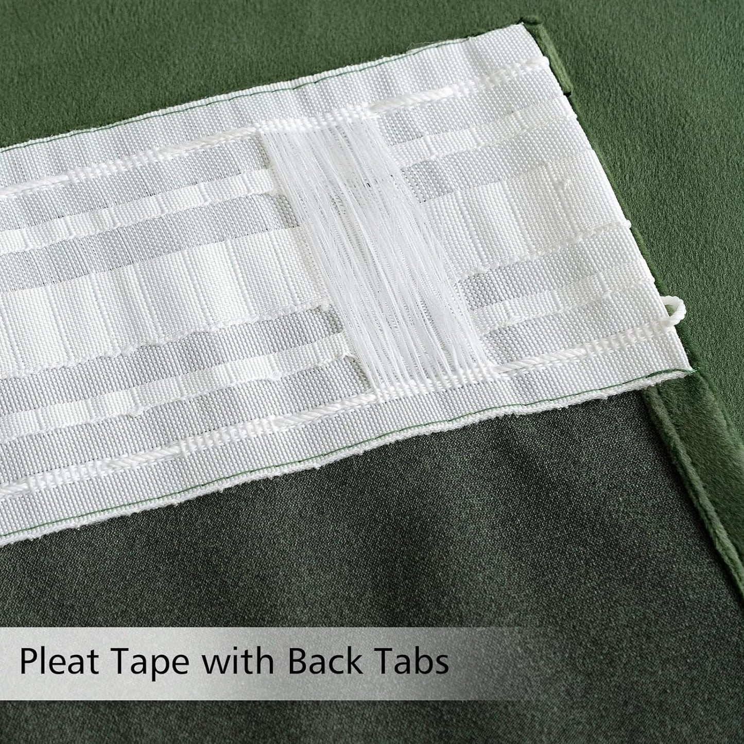 MIULEE Olive Green Velvet Curtains 108 inches 2 Panels - Pinch Pleated Luxury Room Darkening Curtains for Bedroom Living Room Thermal Insulated Super Soft Window Drapes Rod Pocket, W52 x L108 inch