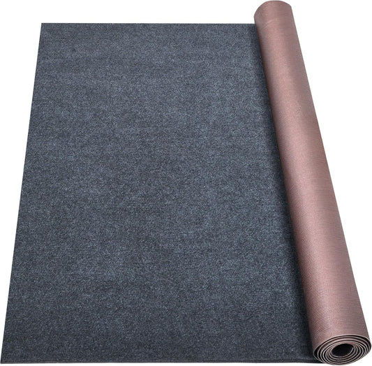Marine Carpet,6 FT x 14 FT Dark Gray Indoor Outdoor Carpet 0.2" Thick Boat Carpet with Water-Proof TPE Backing, Non-Slide Outdoor Marine Carpet Roll for Home, Patio, Porch, Deck