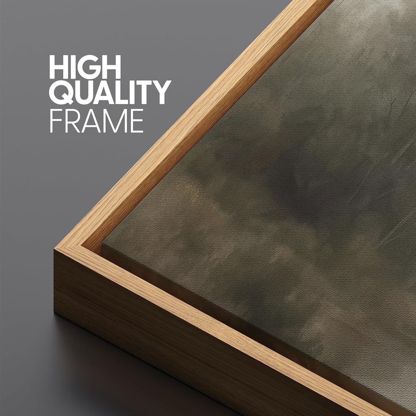 MUDECOR Large Framed Canvas Print Wall Art Misty Forest River Landscape Neutral Tones Nature Illustrations Decorative Colorful for Bedroom - 60"x20"