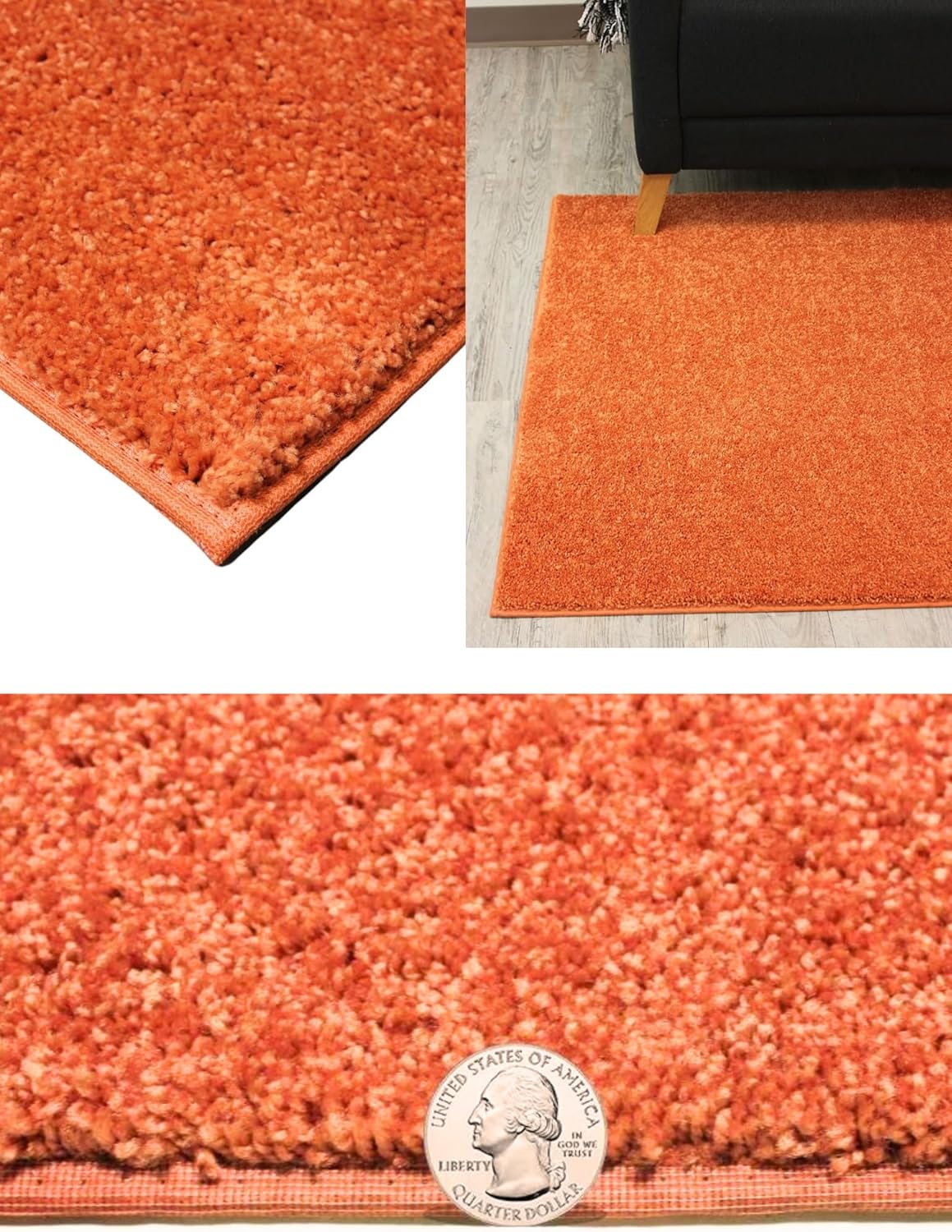 KOECKRITZ Soft and Colorful Kids Classroom Area Rugs (Passes Flammability Pill Test) Many Sizes and Bright Colors to Select from (9' x 12', Tangerine)