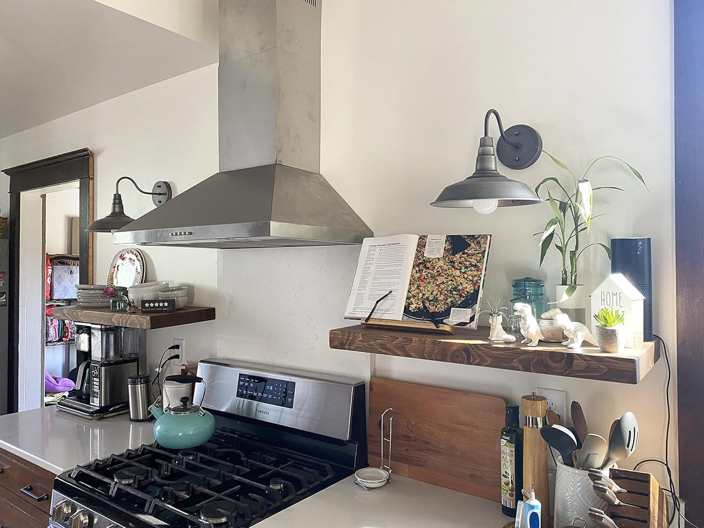 Joel's Antiques - 30 Inch Wooden Floating Shelves for Wall - 30x12x2 in - Made of Natural Wood - Long Heavy Duty Rustic Wall Shelves for Bedroom - Perfect for Living Room, Kitchen - Medium Brown