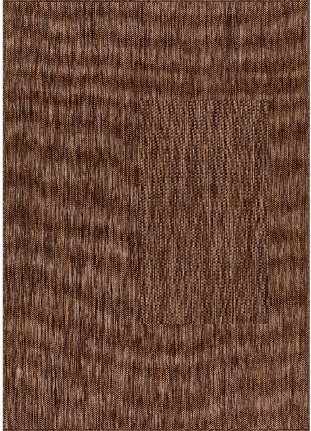 CAMILSON Outdoor Rug 5x7 Modern Area Rugs for Indoor and Outdoor Patios and Porches - Waterproof, Washable, Non-Shedding, Easy-to-Clean Outside Carpet (5 x 7, Solid - Gold)