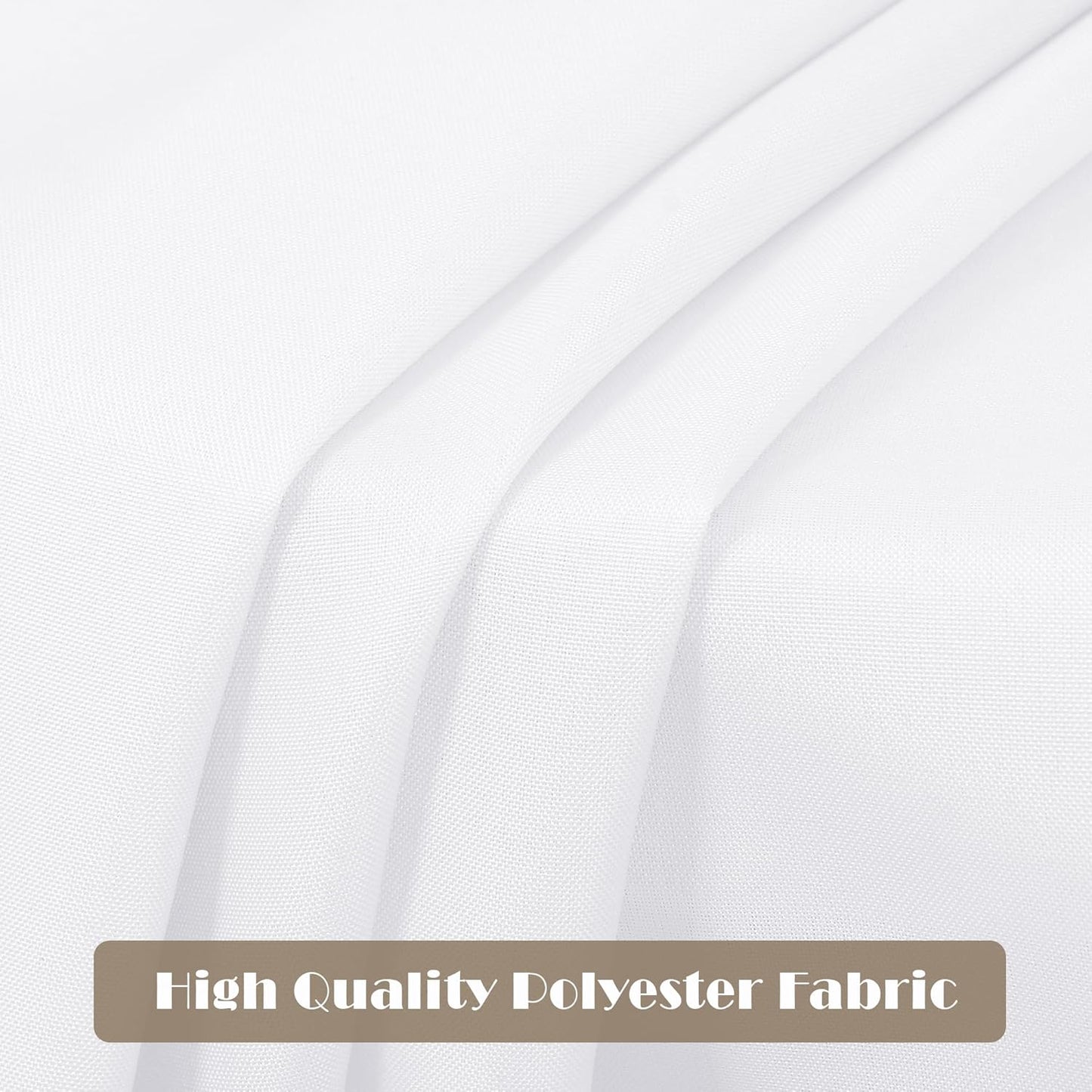 sancua 6 Pack White Tablecloth 60 x 84 Inch, Rectangle Table Cloth for 4ft Tables - Stain and Wrinkle Resistant Washable Polyester Table Cover for Dining Wedding Banquet Party Buffet Restaurant