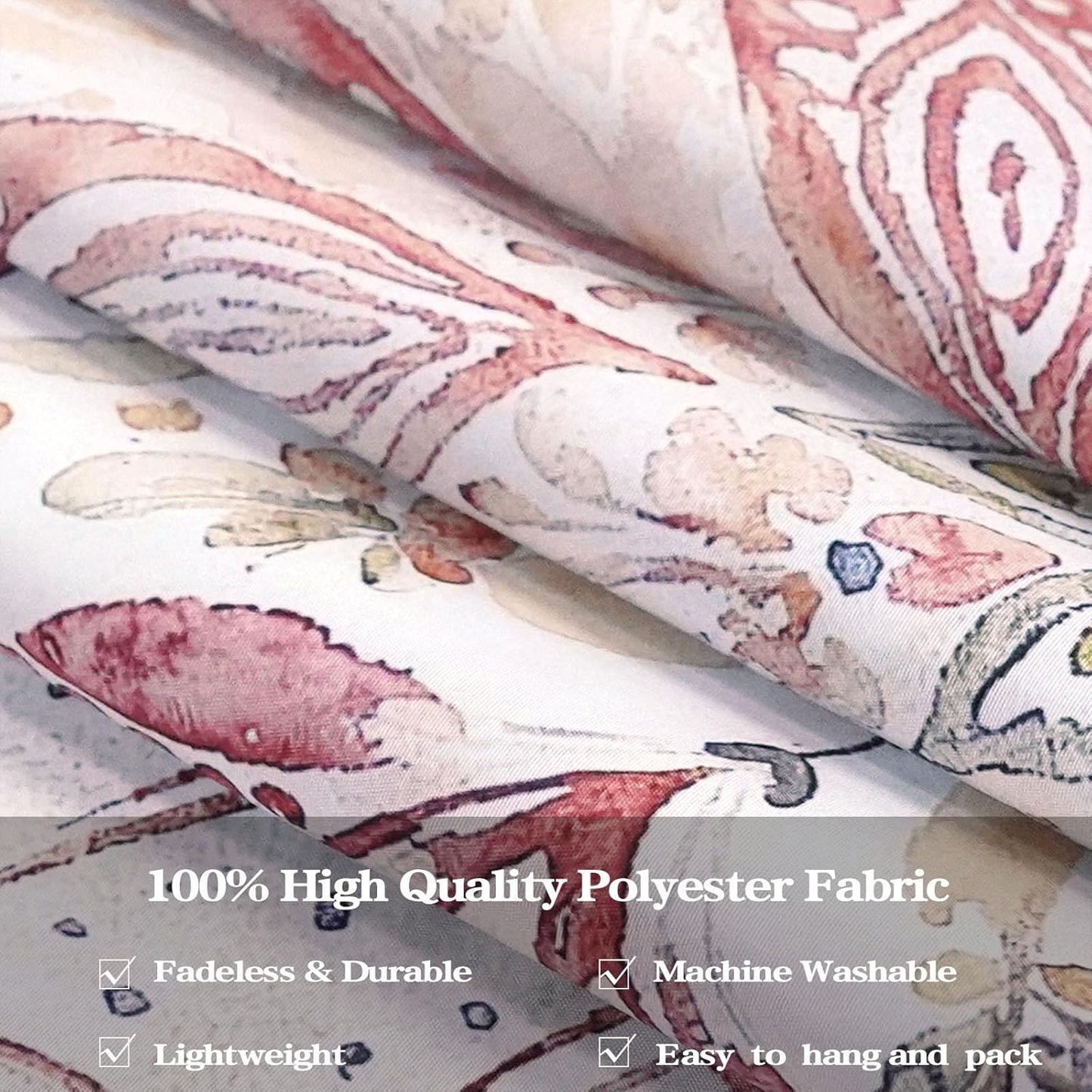 Fowocu Boho Floral Mandala Tapestry Wall Hanging Pink Bohemian Flower Medallion Tapestry Aesthetic Watercolor Hippie Indian Small Tapestries for Bedroom Living Room Dorm Decor 60 x 44 Inch