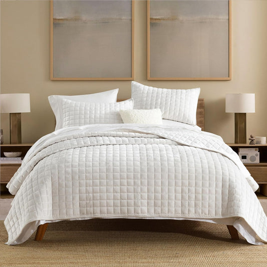 Secgo King Comforter Set for Bed - Velvet Quilts King Size, Black Bedspreads (98 * 106 Inch) with 2 Pillow Shams, Patchwork Reversible Lightweight Bedding