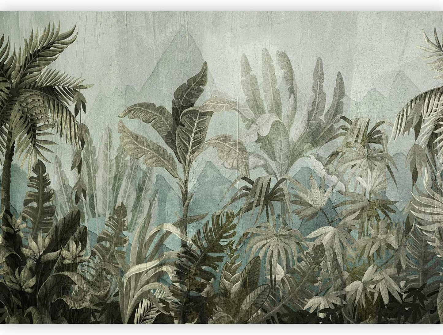 artgeist Premium Wall Mural Leaves 138x101 in - Non-Woven Wallpaper Fleece Wall Decor Photo Print Picture Image Design Nature Botanical Plants Palm Abstract b-C-0854-a-a