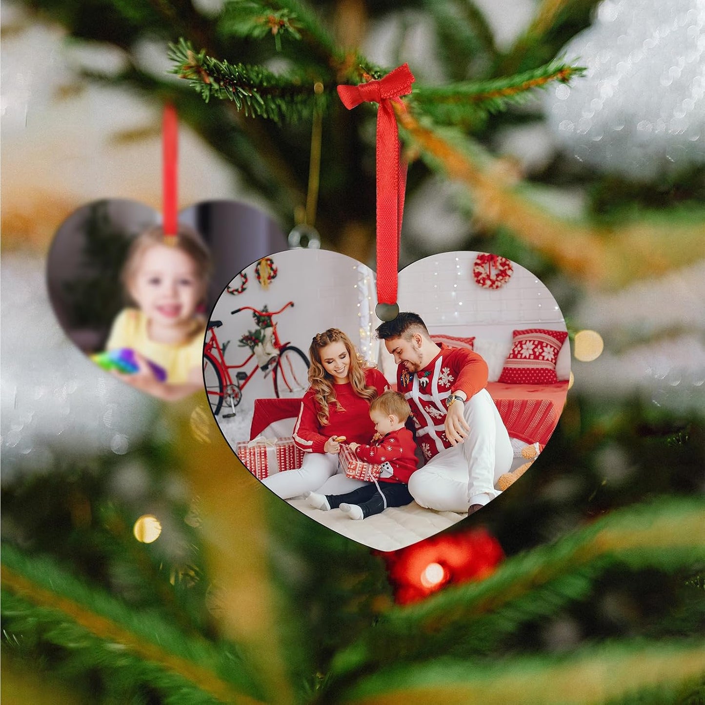 Personalized Christmas Ornaments 2025 - Custom Photo Ornament Customized Xmas Wood Ornament Gift for Christmas Tree Decoration