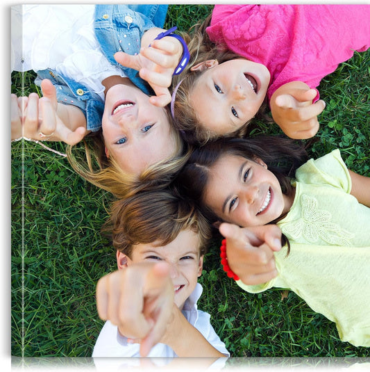 Custom Canvas Prints with Your Photos - Personalized Pictures Print, Customized Photo Gifts, Wall Art Poster Canvas Printing for Wedding, Family, Baby, Pets, Home Office Decor, Wrapped Frame 32x32