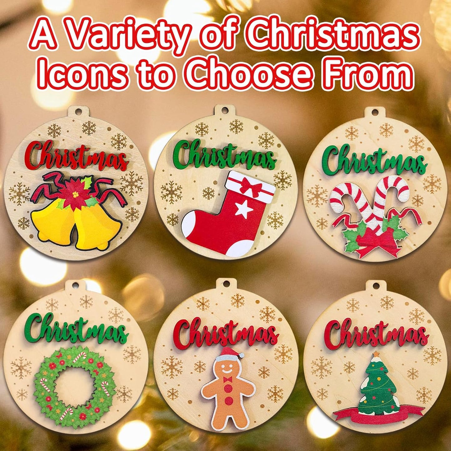 Personalized Christmas Ornaments 2025 with Family Names Custom Wooden Ornaments for Christmas Tree Personalized Christmas Ornament Gifts