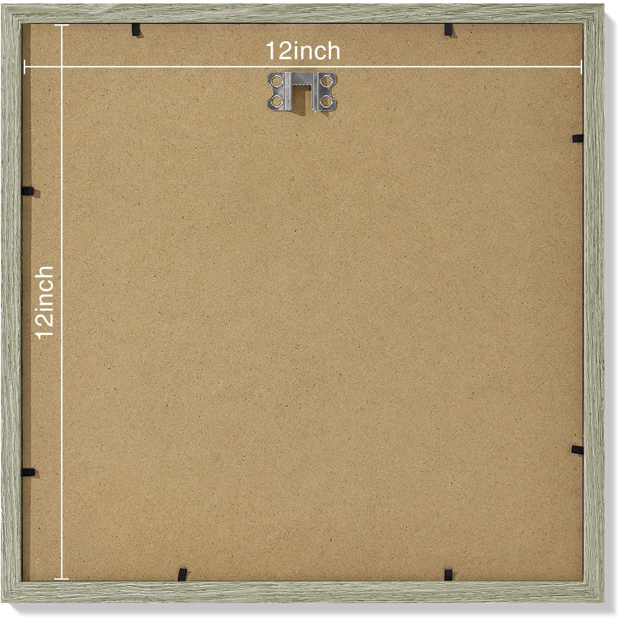 Vittanly 12x12 Picture Frames Set of 9, Shatter Resistant Plexiglass, Display 8x8 Pictures with Mat or 12x12 without Mat, Photo Frames for Wall Mount, Engineered Wood, Driftwood