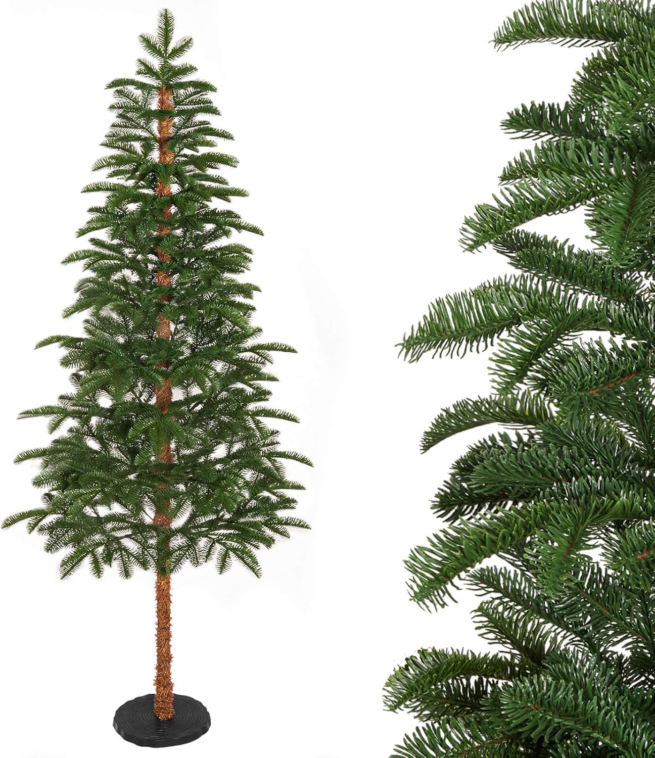 Decoway 6 FT Artificial Christmas Tree, Unlit Xmas Tree with 641 Green PE Tips for Indoor Outdoor Decorations Holiday Decor