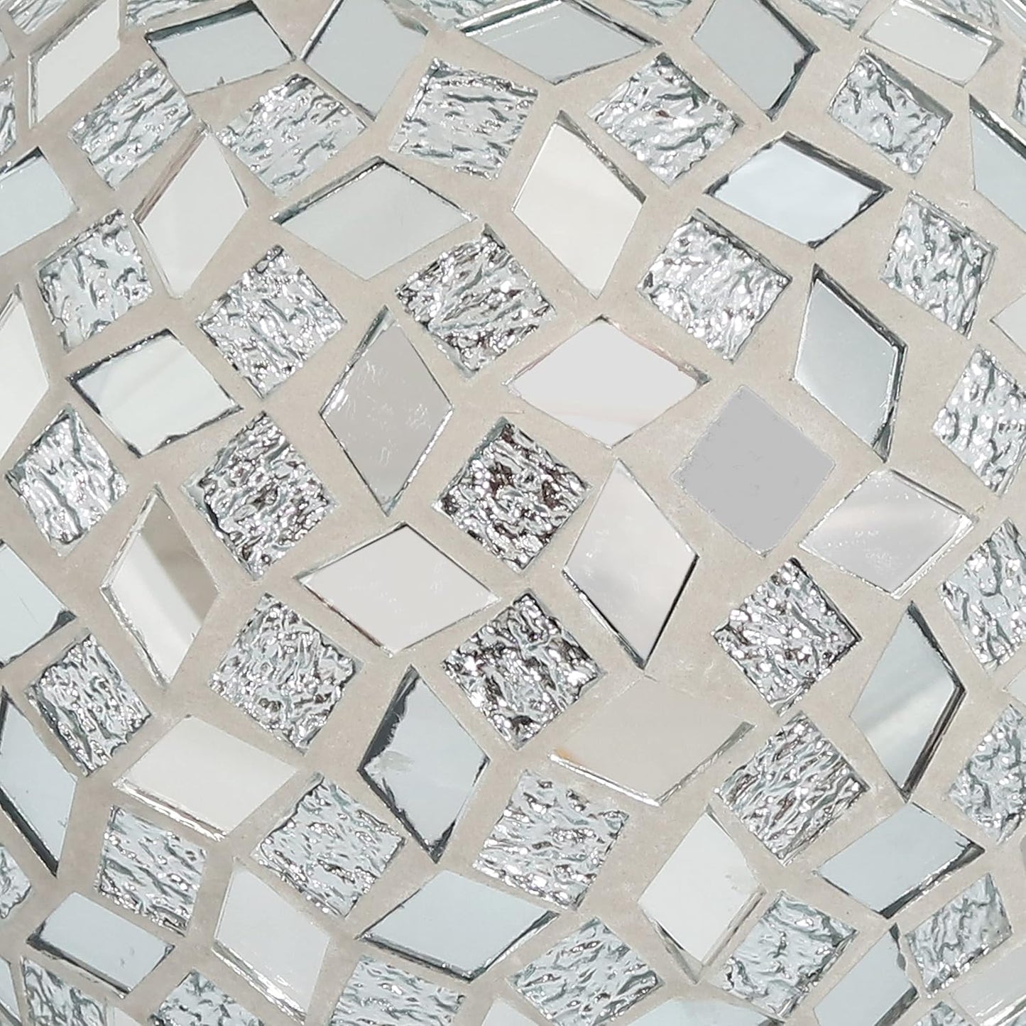 Sunnydaze 10-inch Gazing Ball for Garden - Crackled Glass Mosaic Gazing Globe for Outside - Mirrored Diamond Mosaic