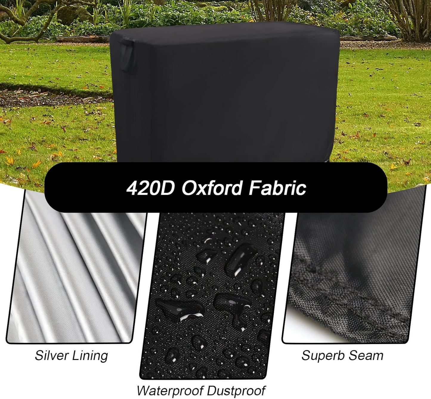 Kingling Outdoor Prep Table Covers, Waterproof Stainless Steel Table Cover Metal Table Cover Protection for Patio Kitchen Prep/Work Tables - 72''L x 30''W x 35''H