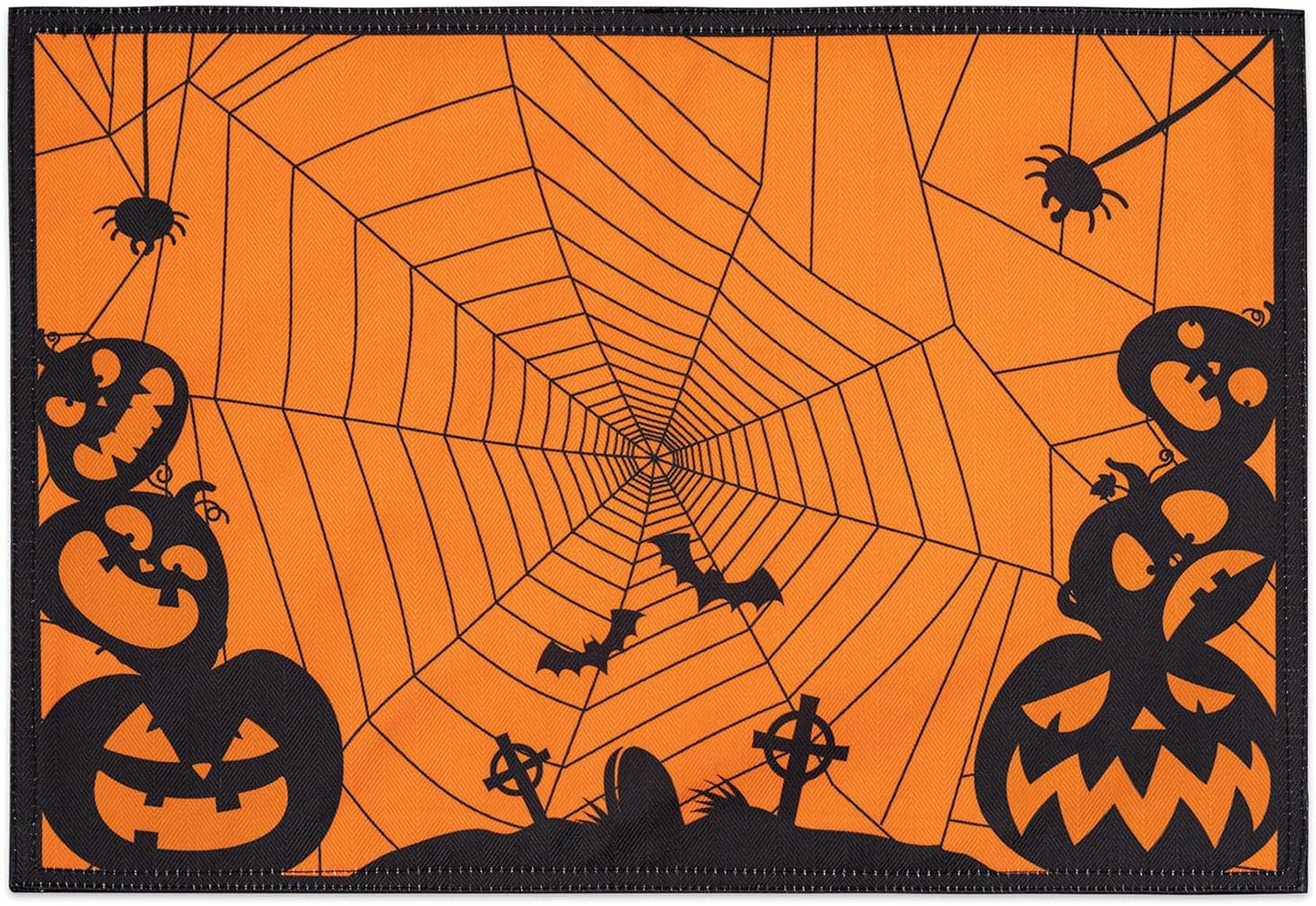 YiHomer Halloween Silhouettes Tabletop for Halloween Decorations, Dinner Parties and Scary Movie Nights, Horror Night, Reversible Placemat Set, 13 x 19