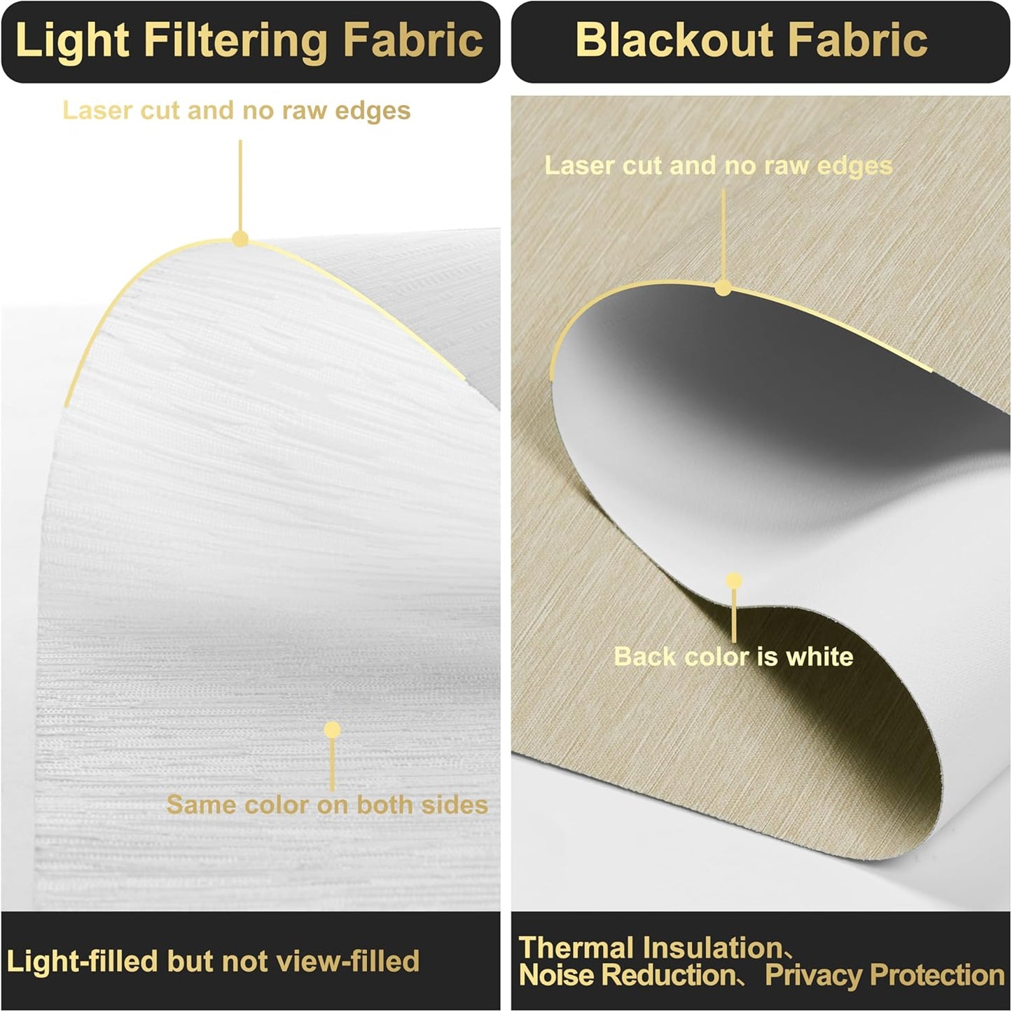 BERISSA Cordless Dual Roller Shades with Cassette Valance,Double Window Shades Blackout and Light Filtering Shades,Day and Night Roller Shades for Home Office Door.Beige and White.70 W x 44" H