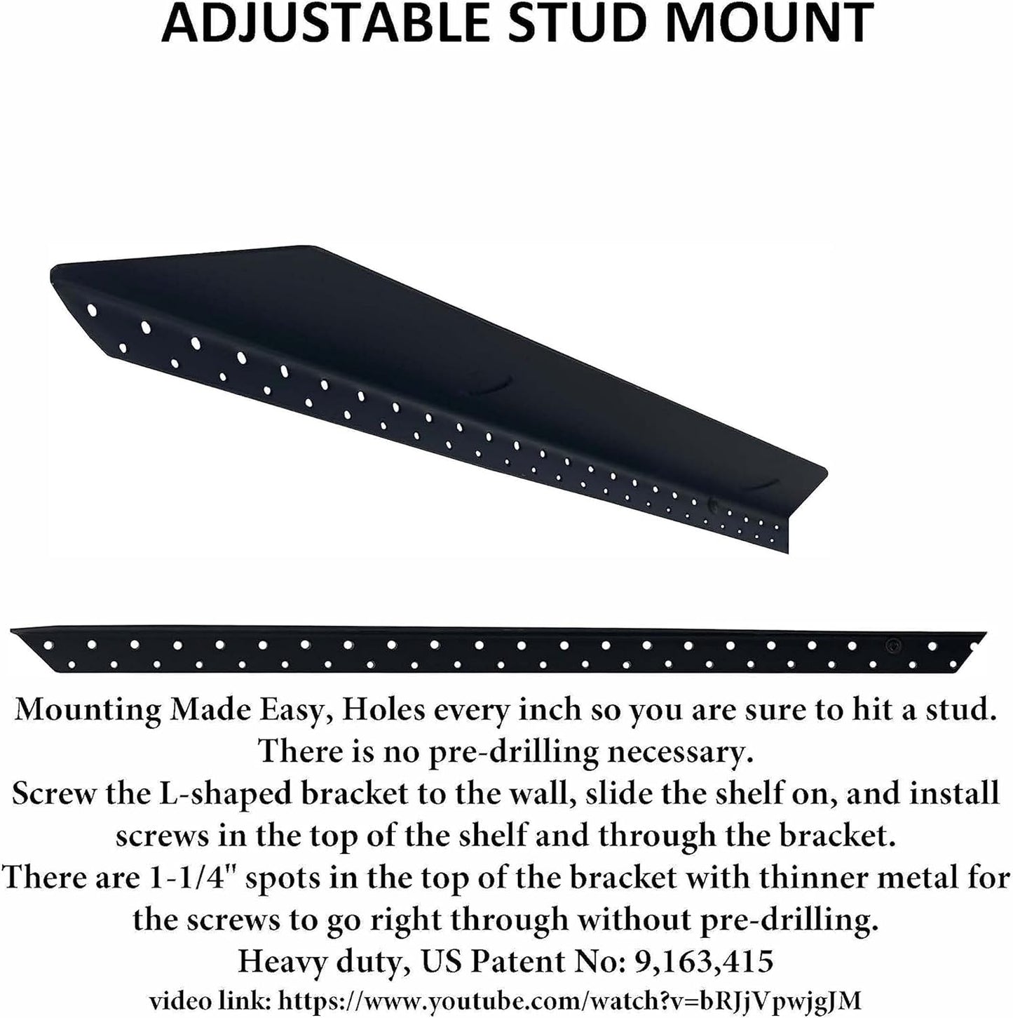 Joel's Antiques 54 Inch Wooden Floating Shelves for Wall - 54x8x2 in - Made of Natural Wood - Long Heavy Duty Wall Shelves - Made in USA NO TARIFFS - Perfect for Living Room, Kitchen - Mocha