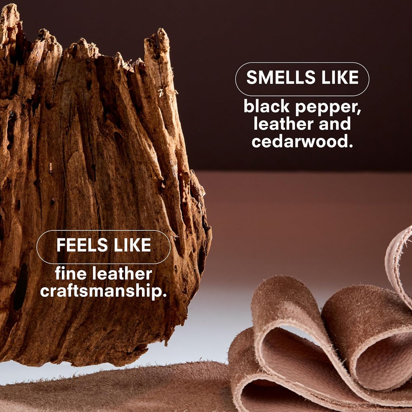 Boy Smells Hard Wood Leather Candle - 8.5 oz - Home Candle with Black Pepper, Leather and Cedarwood - Up to 50-Hour Burn - Cotton Wick