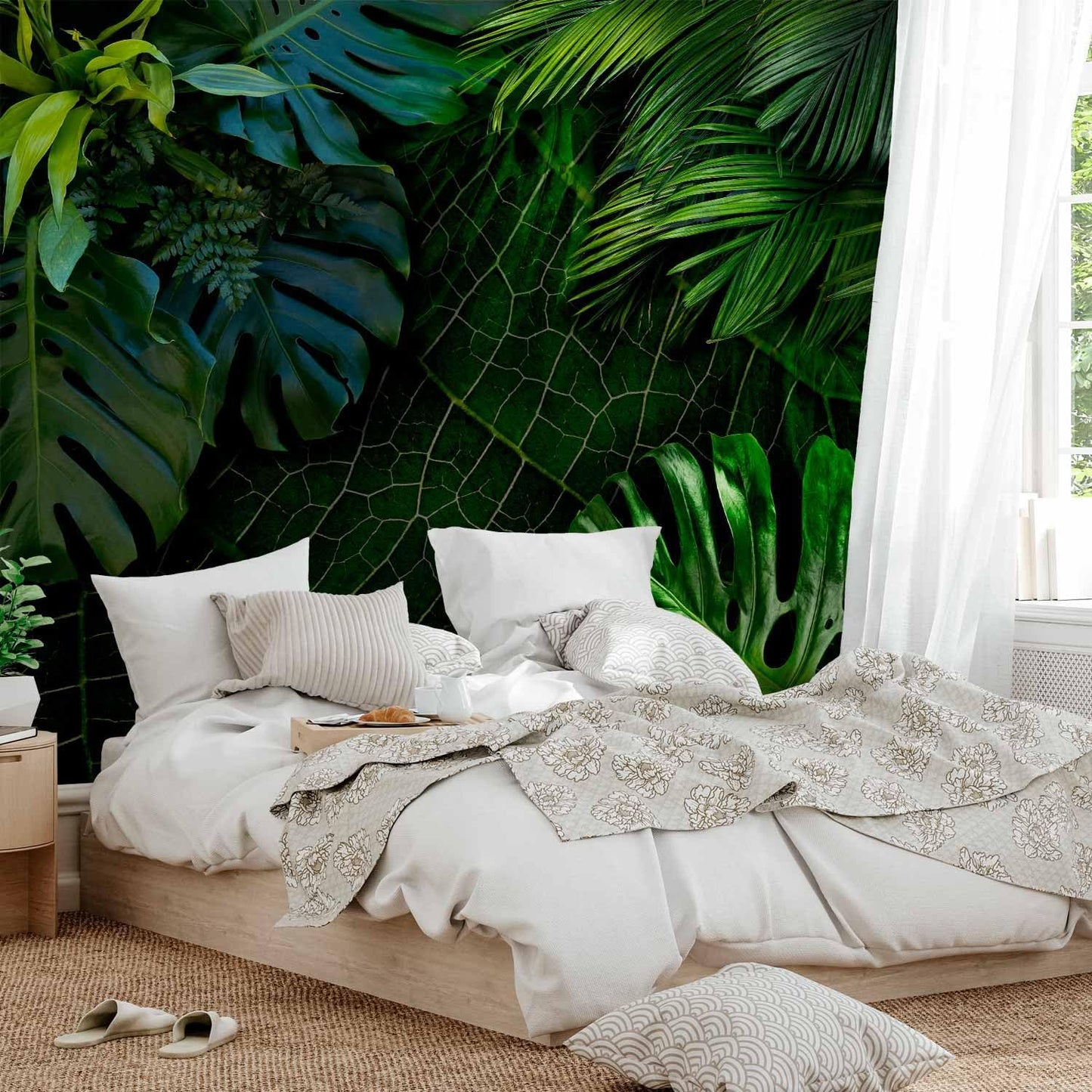artgeist Wall Mural Tropical 118"x83" XXL Peel and Stick Self-Adhesive Wallpaper Removable Large Sticker Foil Wall Decor Print Picture Image Design
