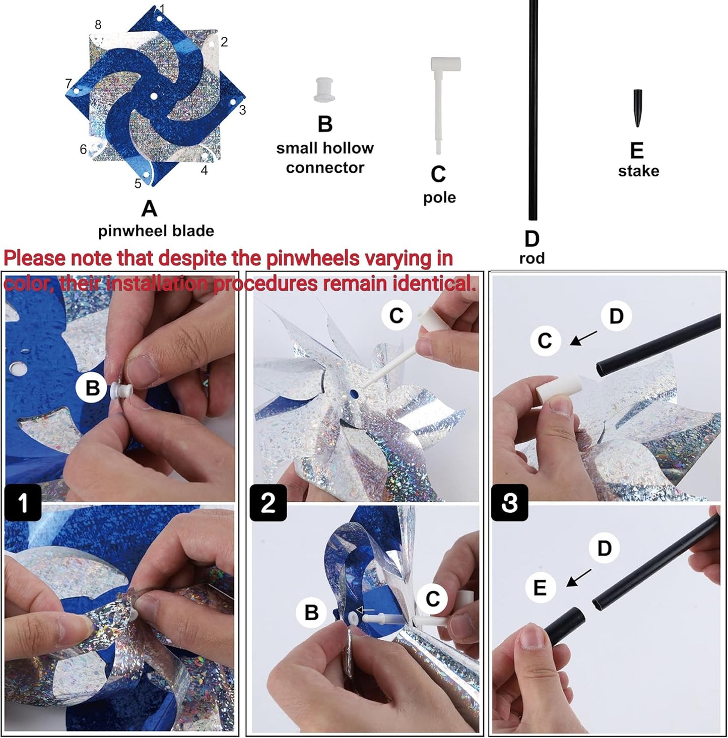 Hausse 10 Pack Reflective Pinwheels Holiday Decor, Extra Sparkly Wind Sculptures for St. Patrick's Day Decorations Party Supplies, Deterrent to Scare Birds Away from Garden Yard Patio Farm, Green