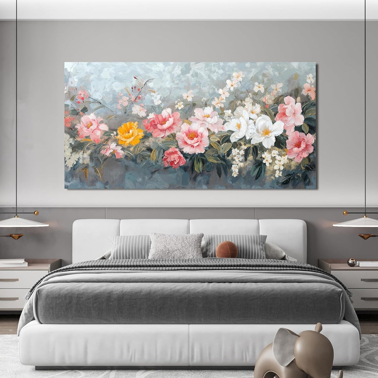 Canvas Wall Art Decor Colorful Flower Wall Art Decor Botanical Decor Wall Paintings Modern Wall Art For Living Room Artwork For Walls canvas prints For Bedroom Office Wall Hanging Decor 20" X 40"