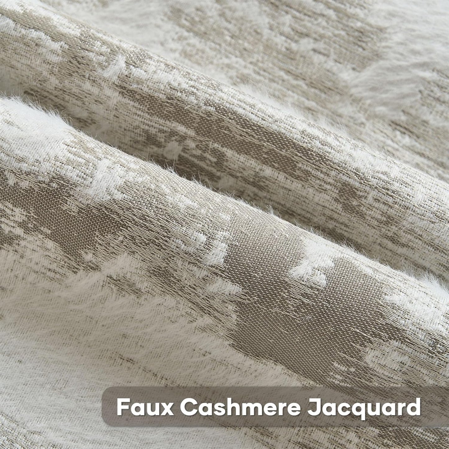 FUTEI Grey White Decorative Throw Pillow Covers 18x18 Inch Set of 2,Soft Faux Cashmere Jacquard - Textured & Cozy Cushion Case,Modern Home Decor for Couch Bed Living Room