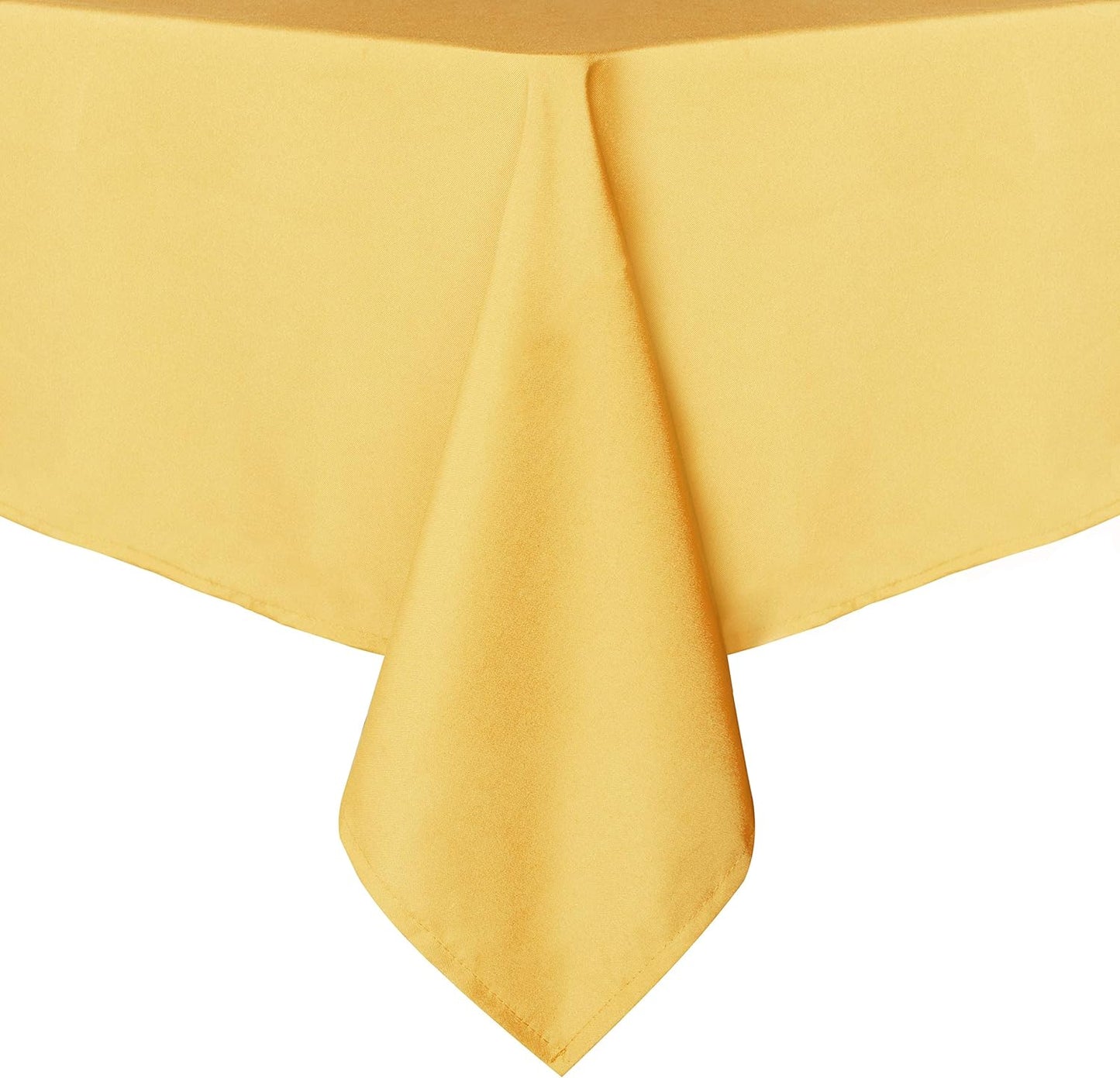 sancua Rectangle Tablecloth - 70 x 108 Inch - Stain and Wrinkle Resistant Washable Polyester Table Cloth, Decorative Fabric Table Cover for Dining Tables, Buffet Parties and Camping, Yellow