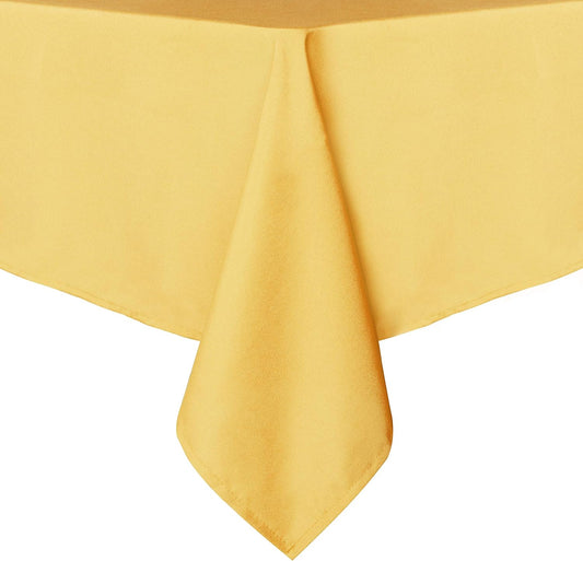 sancua Rectangle Tablecloth - 70 x 108 Inch - Stain and Wrinkle Resistant Washable Polyester Table Cloth, Decorative Fabric Table Cover for Dining Tables, Buffet Parties and Camping, Yellow