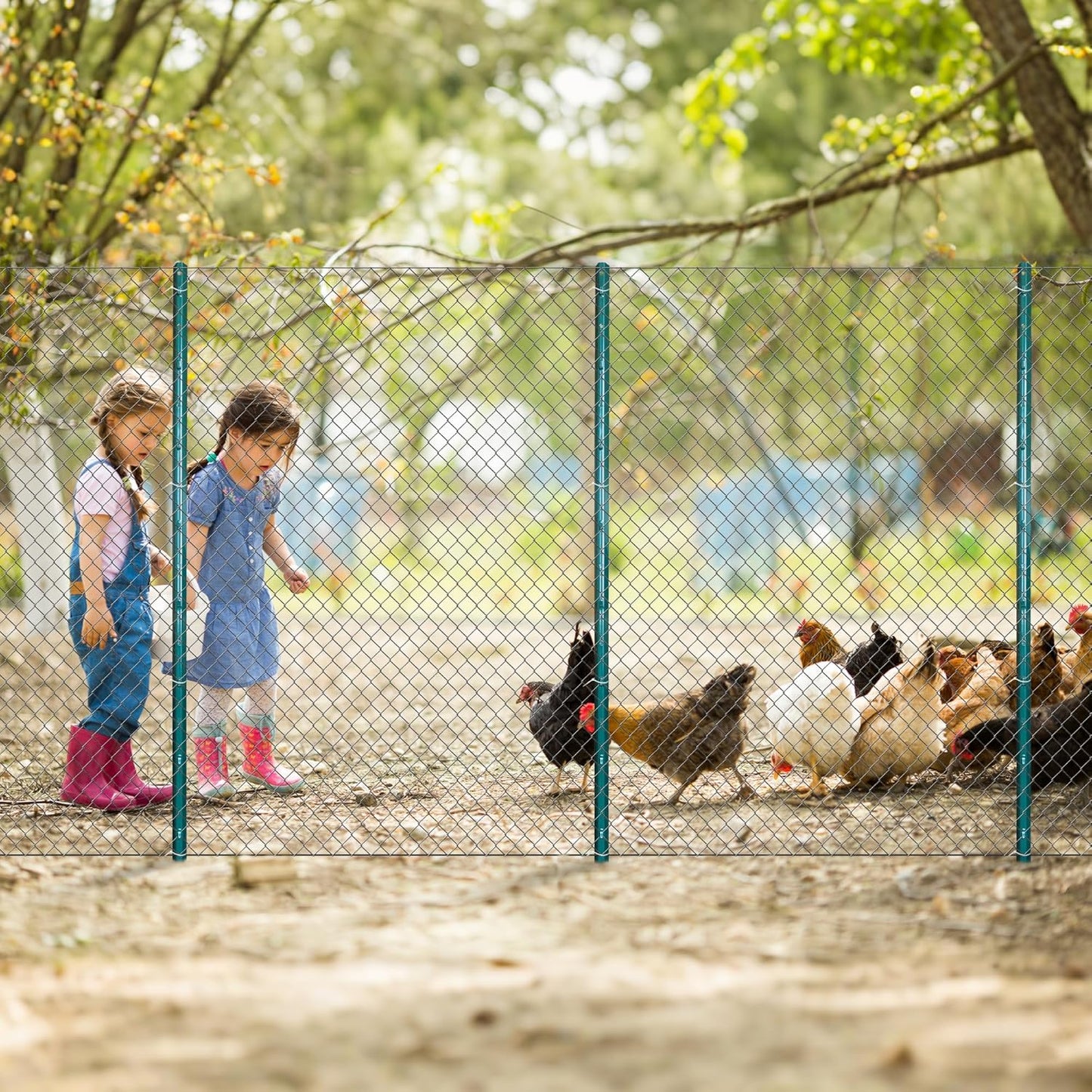 ARIFARO Fence Posts 5 Feet Sturdy Duty Metal Fencing Fencing Poles, Pack of 10, No Dig Garden T Post for Wire Fencing Steel Poles for Yard, Outdoor Wire