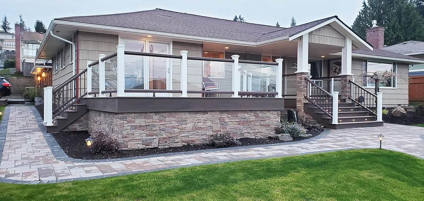 GenStone Faux Stacked Stone Right Corner Panel 12.5" x 11.25" in Desert Sunrise Color for Do It Yourself Friendly Home Improvement Projects