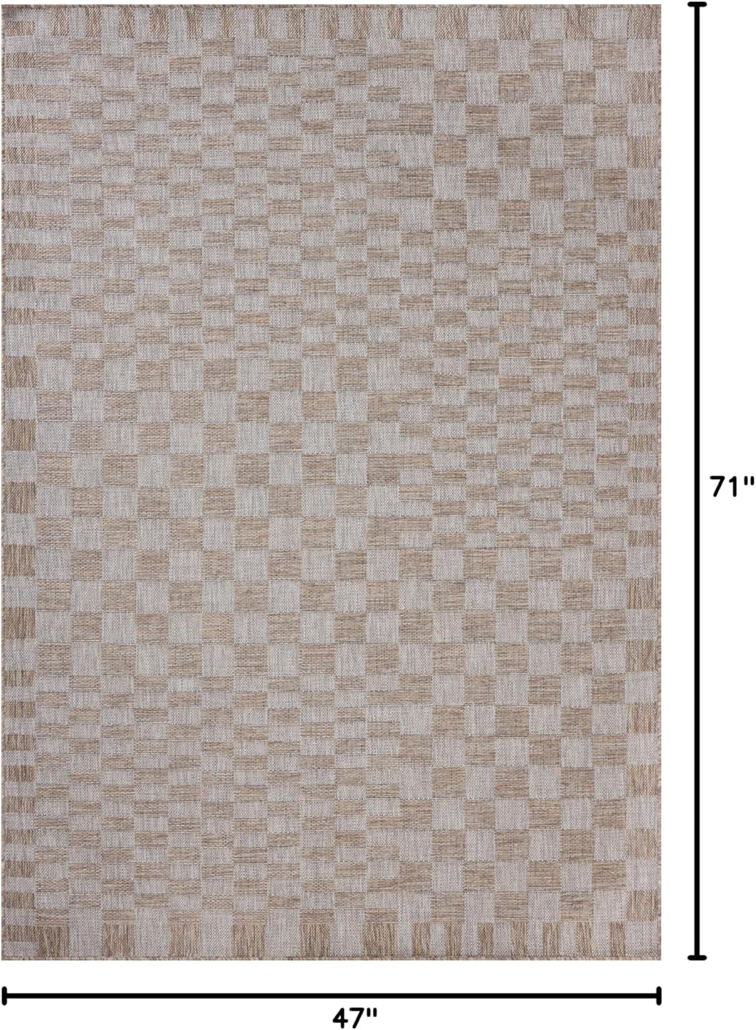 Loloi Amber Lewis Topanga Collection TOP-03 Natural/Dove 3'-11" x 5'-11" Indoor/Outdoor Accent Rug