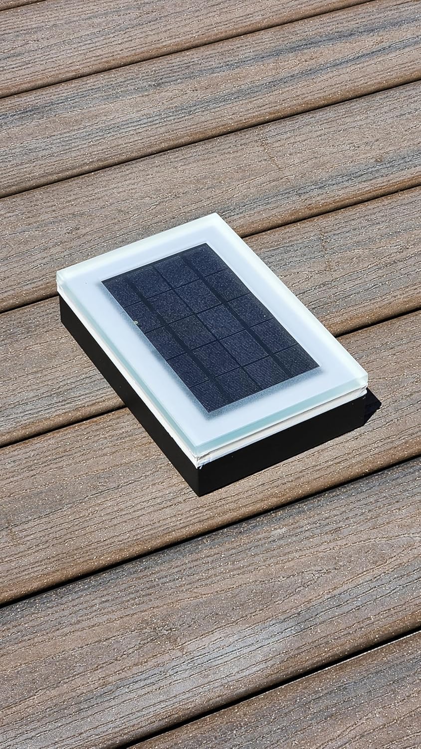LUMENGY Solar Paver Light 6×9 inch, 5000K, Up to 20 Hours Continuous Lighting, Stainless Steel, Thick Glass, Glare-Free Illumination for Driveways, Pathways & Garden, Waterproof & Drive-Over Rated