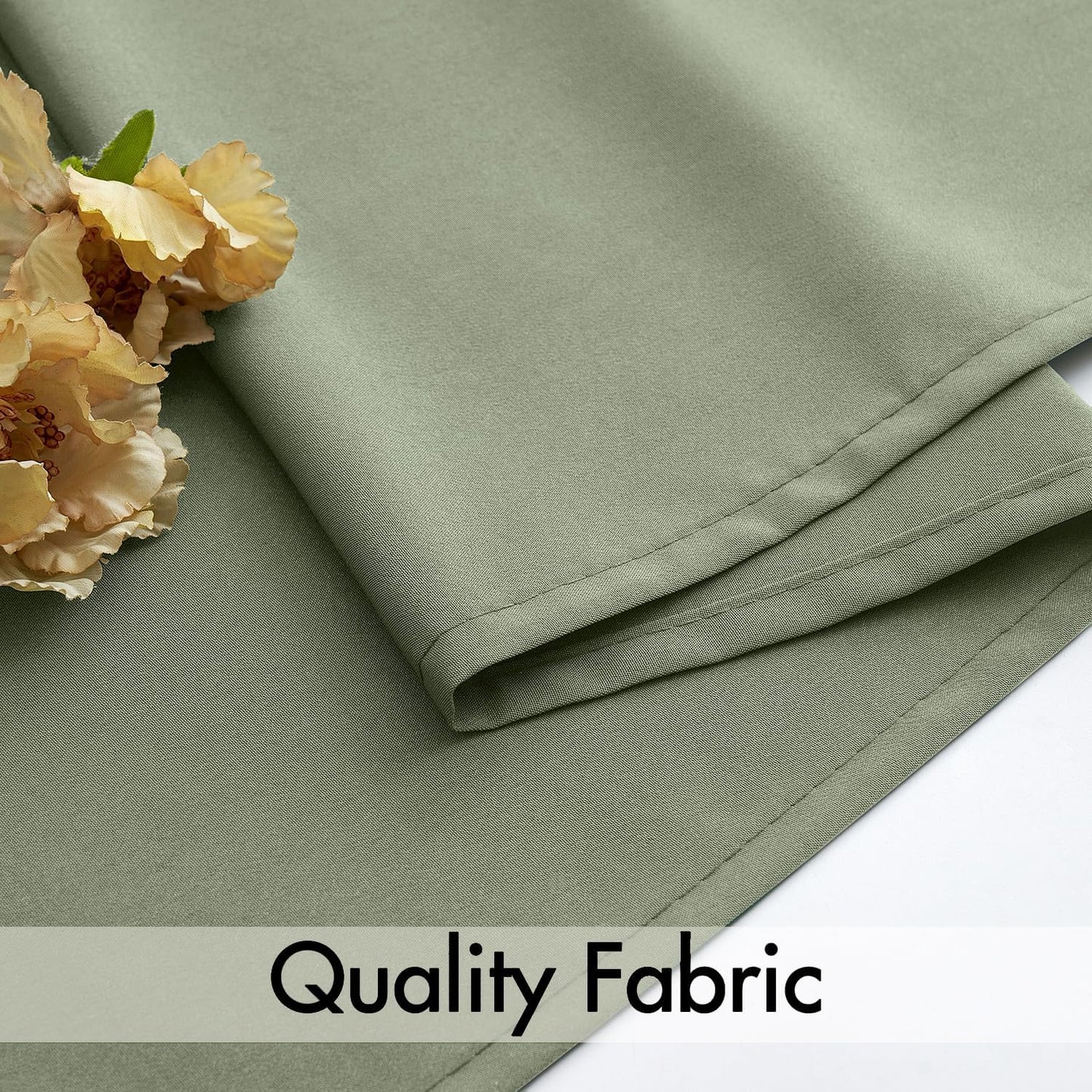 MIULEE Sage Green Privacy Sheer Curtains That Let Light in 84 Inches Long Non-See-Through Semi Sheer Curtain Light Filtering Window Curtains Drapes for Living Room Bedroom 2 Panels Set 42 X 84