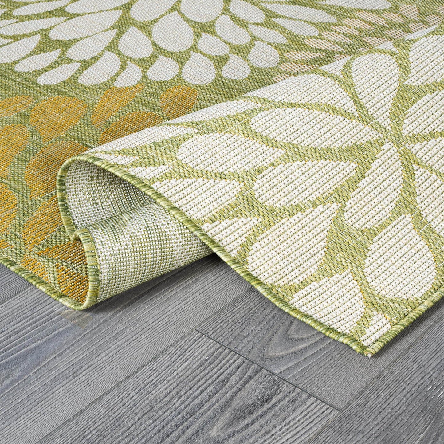 Beverly Rug Outdoor Rug 5x7 Modern Exotic Tropical Leaf Area Rugs for Indoor and Outdoor Patio Deck Porch Garden Water Resistant Washable Outside Carpet (5 x 7 Green)