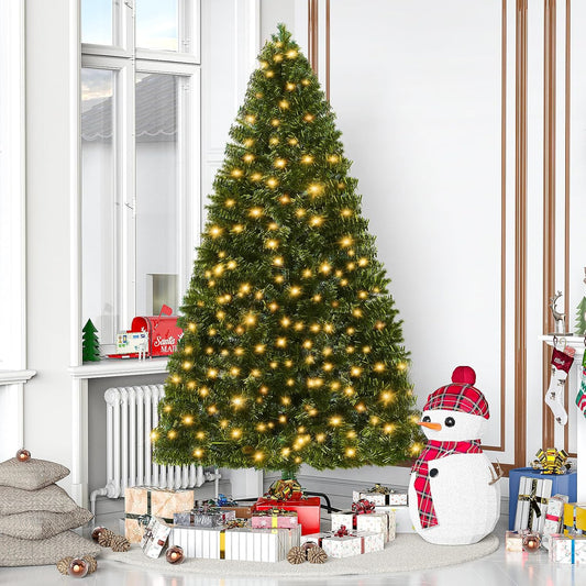 LEVELEVE Premium 6FT Artificial Holiday Christmas Tree w/800 Branch Tips,250 LED Lights for Home,Office,Party Decoration