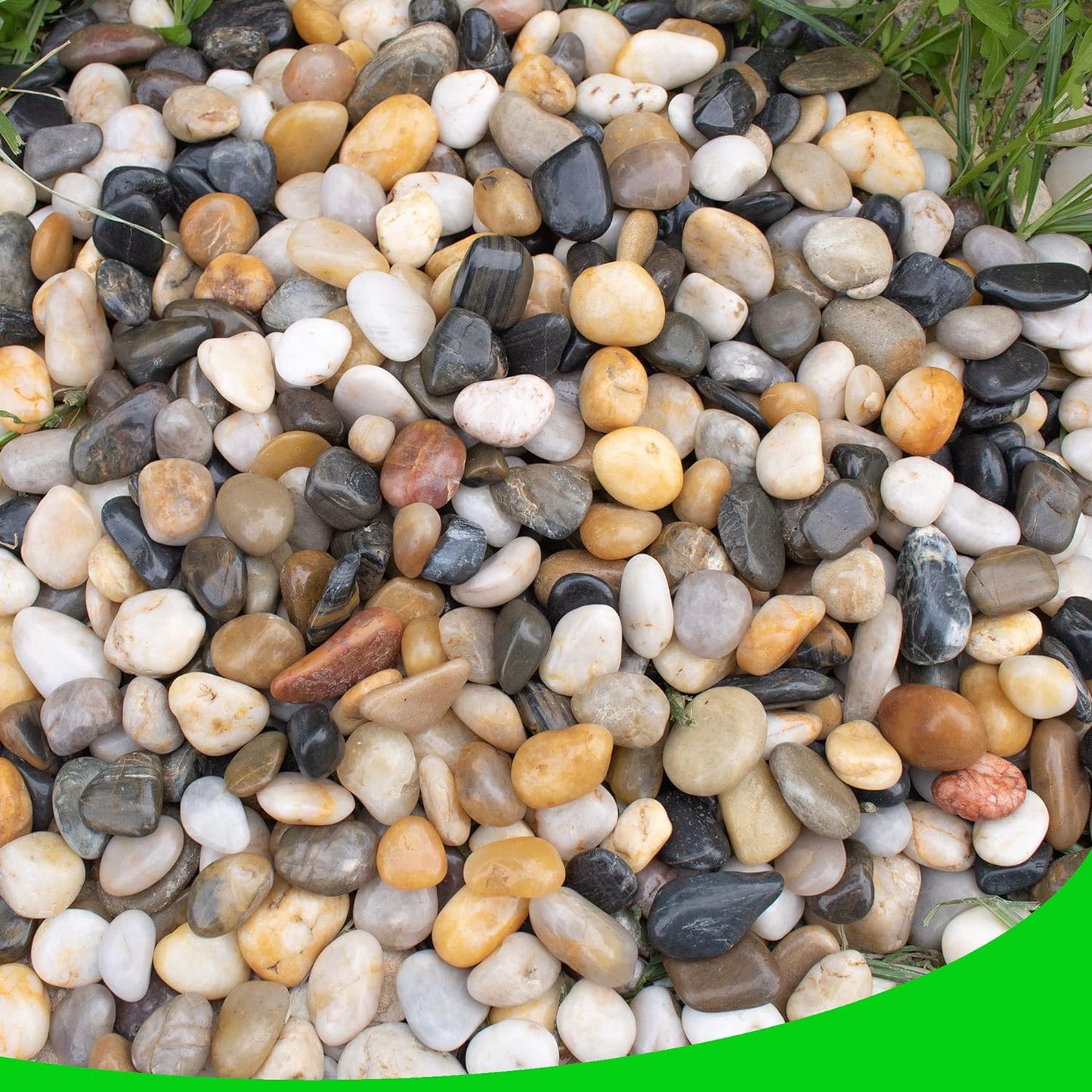 Pebbles for Plants 18 lb Natural River Rocks Garden Decorative Stones Outdoor Aquariums Gravel 1-1.5 Inches
