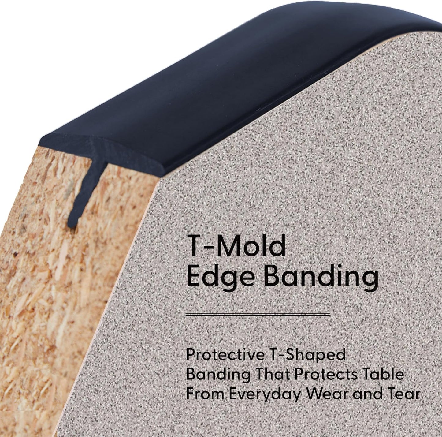 Factory Direct Partners FDP Rectangle Activity School and Classroom Kids Table (24 x 60 inch), Chunky Toddler Legs, Adjustable Height 15-24 inches - Gray Top and Navy Edge