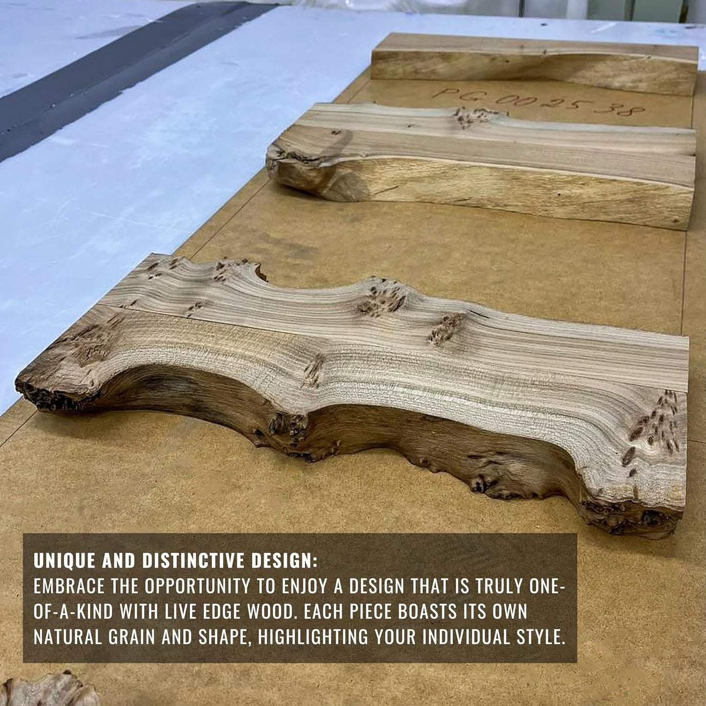 RWA Unique Live Edge Floating Shelf for Wall - Stylish Hanging Shelves for Room Wall Bedroom Bathroom Office Decor, Epoxy and Wood Wall Shelf Plank - Elegant Wall Mounted Shelves (white, 16x6":)