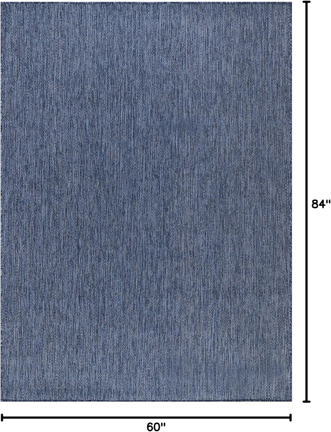 Washable Indoor Outdoor Rug 5x7 Weather Resistant Area Rugs Modern Solid for Porch Deck Balcony Backyard Patio Outside Carpet (5 X 7 Azure Blue)