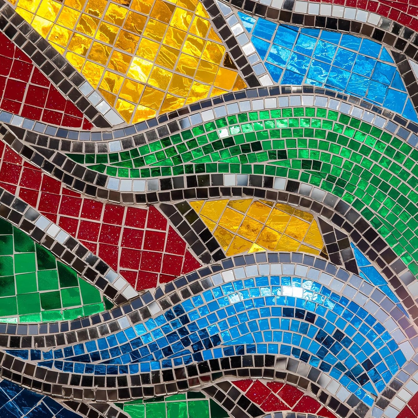 MECCANIXITY Self Adhesive Glass Mirror Mosaic Tiles 3200 Pcs 5 x 5 mm Disco Tiles for Craft Decoration Glass Mirror Disco Ball Rose Gold 2 Pcs