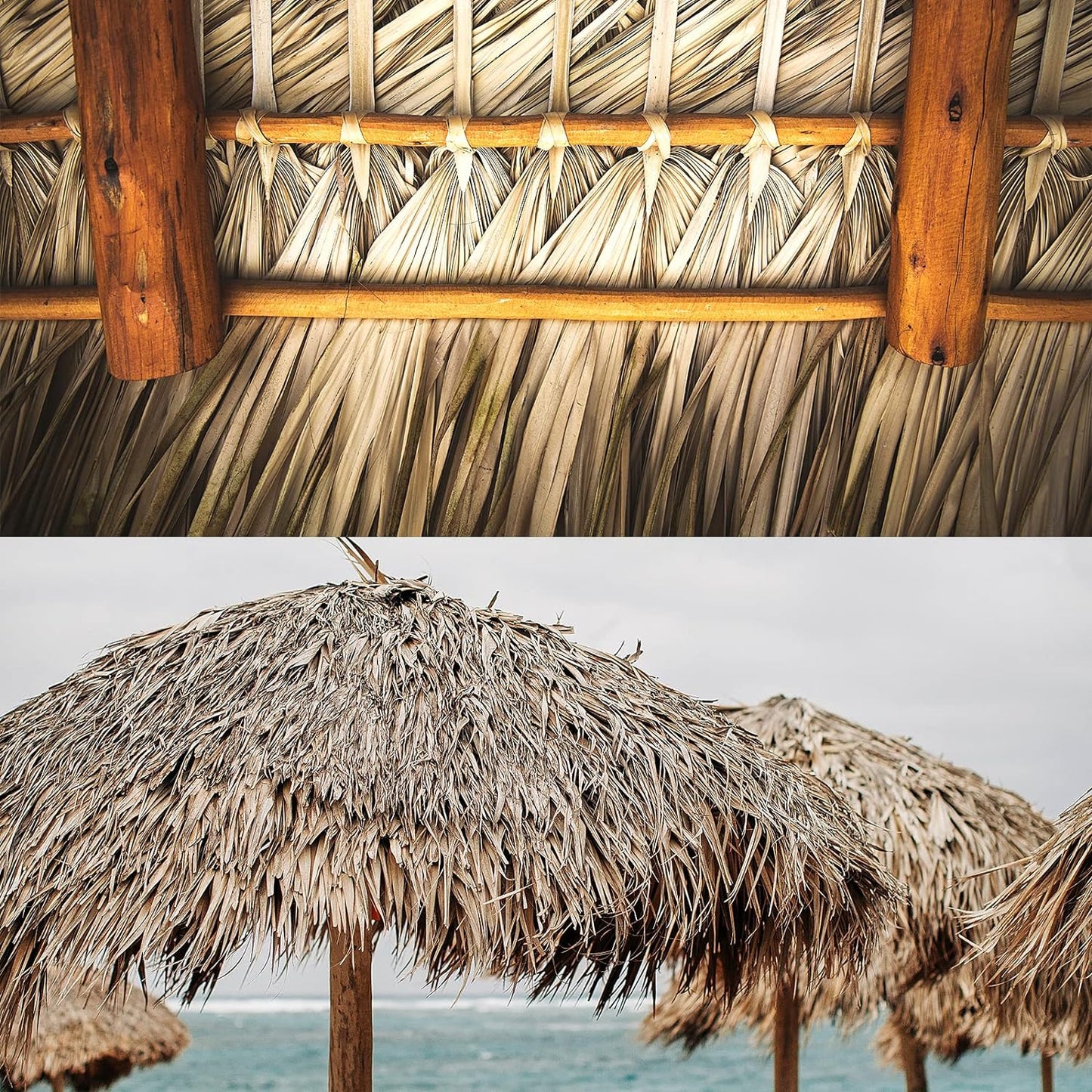 39.5" Tiki Straw Roof Thatch-Mexican Style Artificial Palm Thatch Rolls, Tiki Bar Hut Grass Duck Boat Blinds Grass Runner Rolls Palapa Thatch Roofing for Garden Patio Umbrella Fence Party Decoration